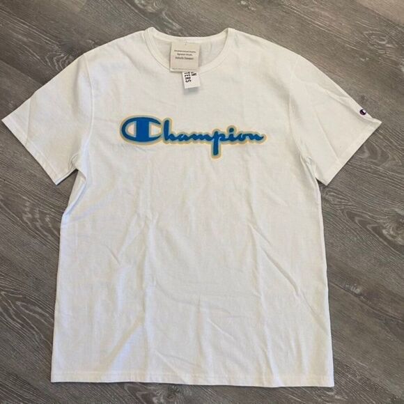 NWT Champion White‎ Athletic Casual Shirt Men L Bin I-26 - Picture 1 of 5